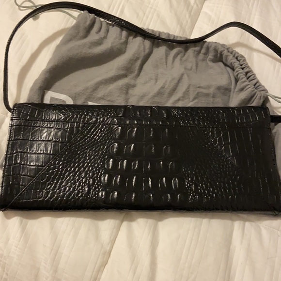 Brahmin Black Croc Clutch with Removable Strap - Picture 5 of 6